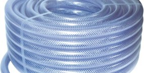 Transparent PVC hoses with textile cord 