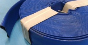 Flat PVC hoses with textile cord