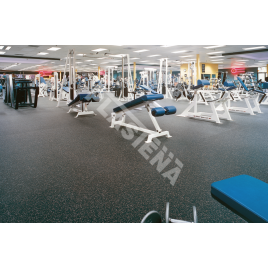 Rubber flooring for sports, gyms, shops halls