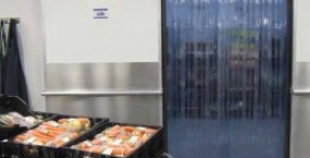 PVC strip curtains for refrigerated display cabinets and freezers